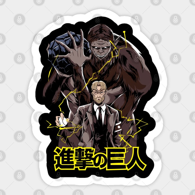 Attack on Titan Zeke's Beast Titan Form Sticker by Otaku Vibes